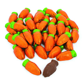 Fun Express milk chocolate carrot candies in orange foil, 38 pieces for Easter baskets