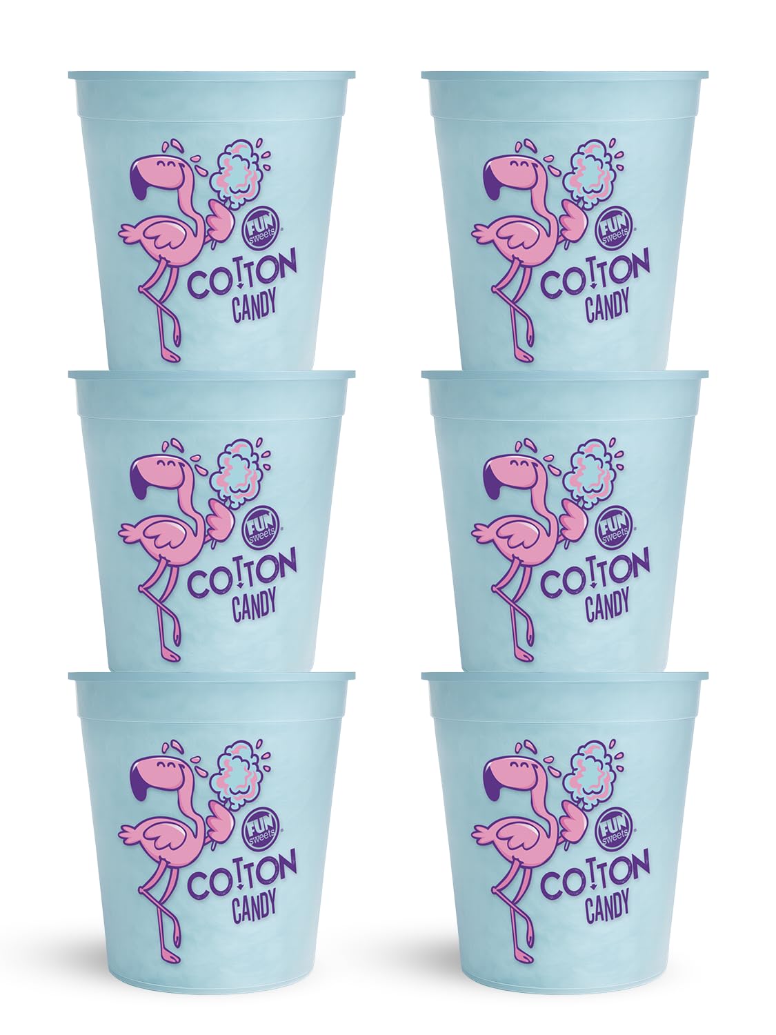 Fun Sweets blue cotton candy tubs in vivid color for party buffets