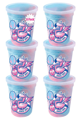 Fun Sweets cotton candy blue raspberry tub for a fresh party snack.