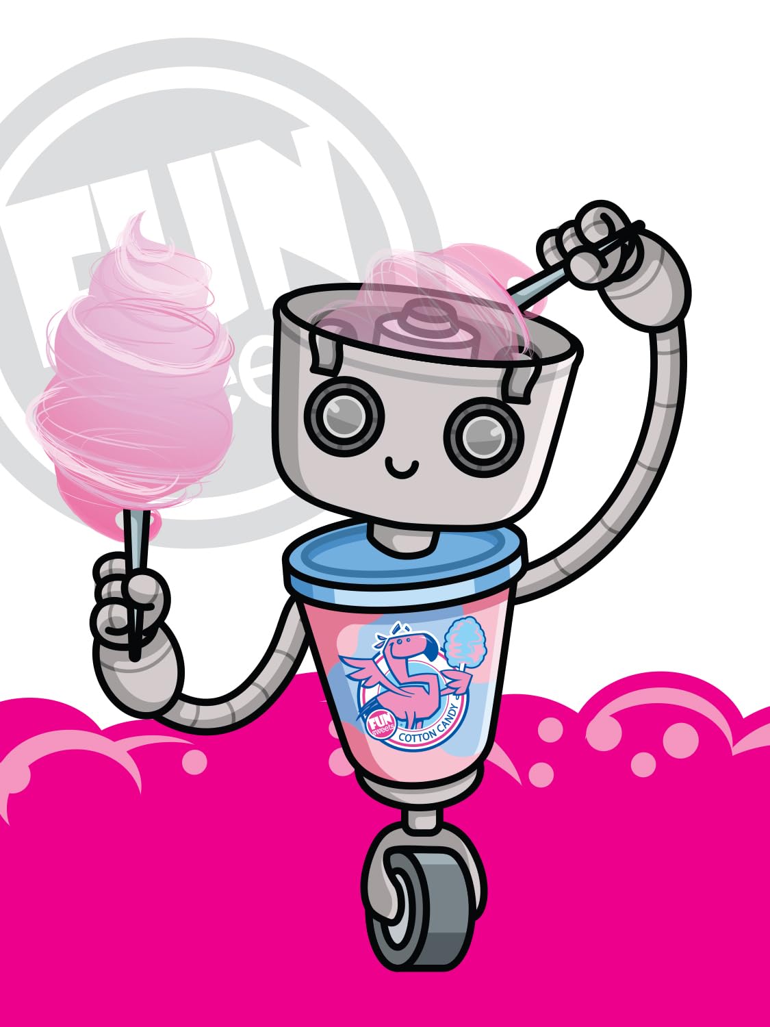 Fun Sweets cotton candy suitable for kids and adults at gatherings.