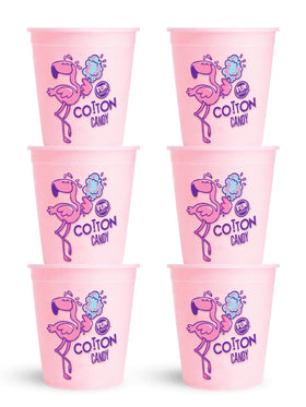 Fun Sweets Cotton Candy pink tub close-up for portable party treats.