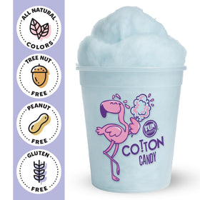 Fun Sweets individually wrapped cotton candy tubs for easy serving
