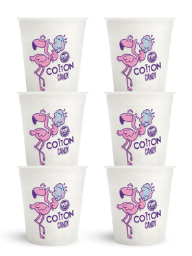 Fun Sweets vanilla cotton candy tub showing pure white fluff for elegant wedding displays.