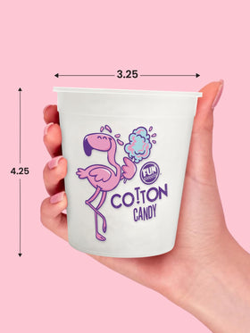 Fun Sweets vanilla cotton candy tub adds nostalgic vanilla aroma to desserts.