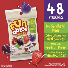 Funables strawberry pouch from the Mixed Berry set, a chewy lunchbox favorite.