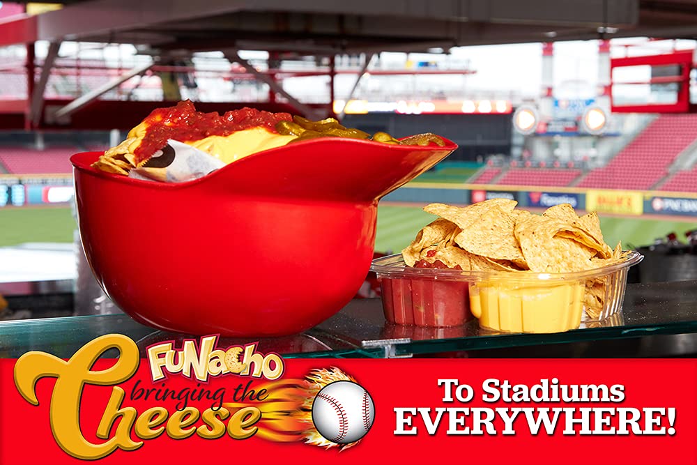 FUNacho Nacho Cheese Sauce on a hot dog, convenient topping idea