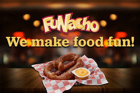FUNacho sauce served with pretzels for a savory snack pairing
