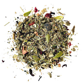 FunctionaliQi Flush tea package front; compact box with 14 sachets.