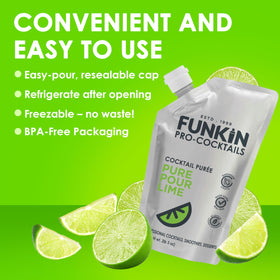 Funkin Lime puree glass-serve for finished drinks