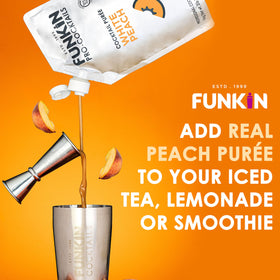 Creamy smoothie made with Funkin White Peach Puree for natural sweetness