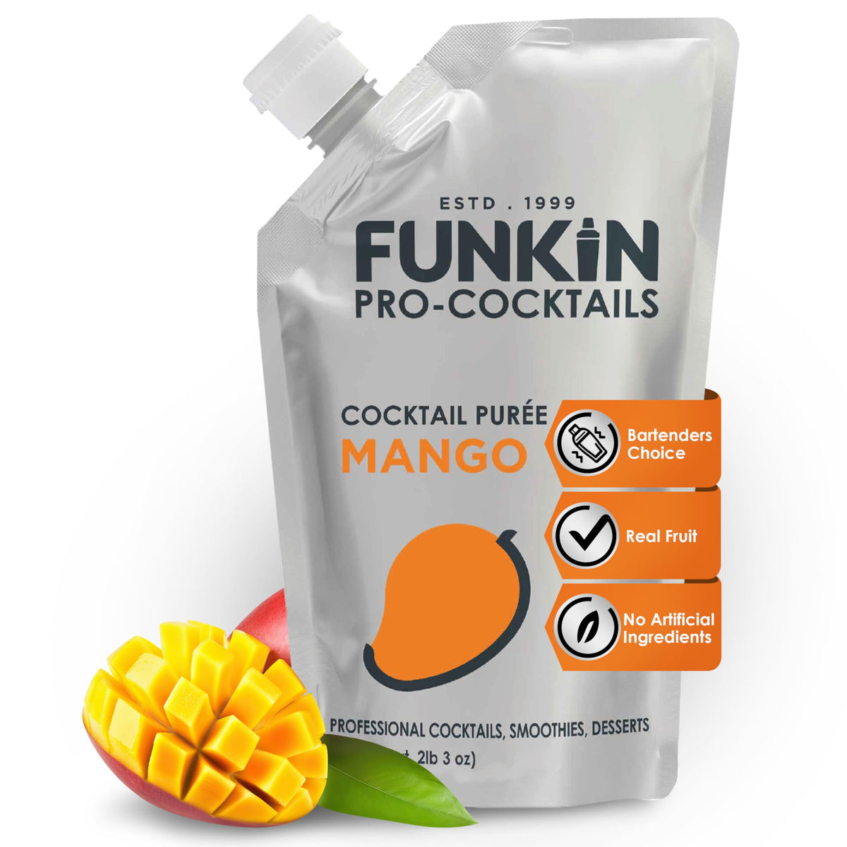 Funkin Mango Puree bottle ready for tropical cocktails
