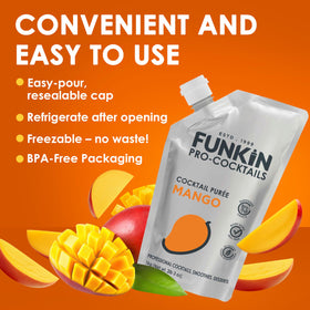 Funkin Mango Puree as an ice cream topping