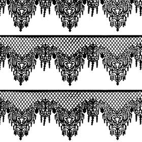FUNSHOWCASE cake lace pattern black for easy fondant detailing.