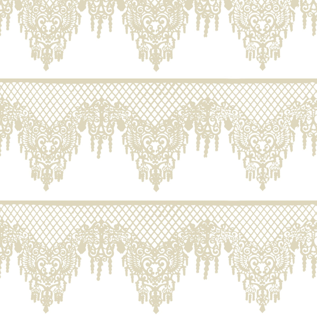 FUNSHOWCASE edible lace piece brushed with pearl dust for subtle shimmer.