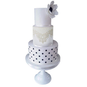 FUNSHOWCASE lace border easily cut to fit fondant decorations.