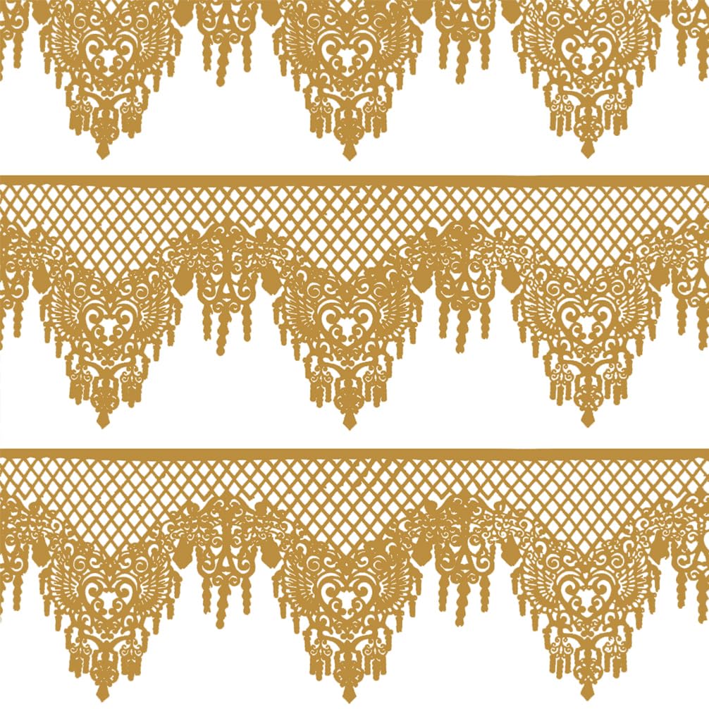 FUNSHOWCASE edible lace with diamond scallop pattern enhances fondant texture