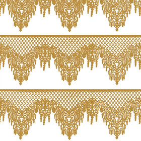 FUNSHOWCASE edible lace with diamond scallop pattern enhances fondant texture