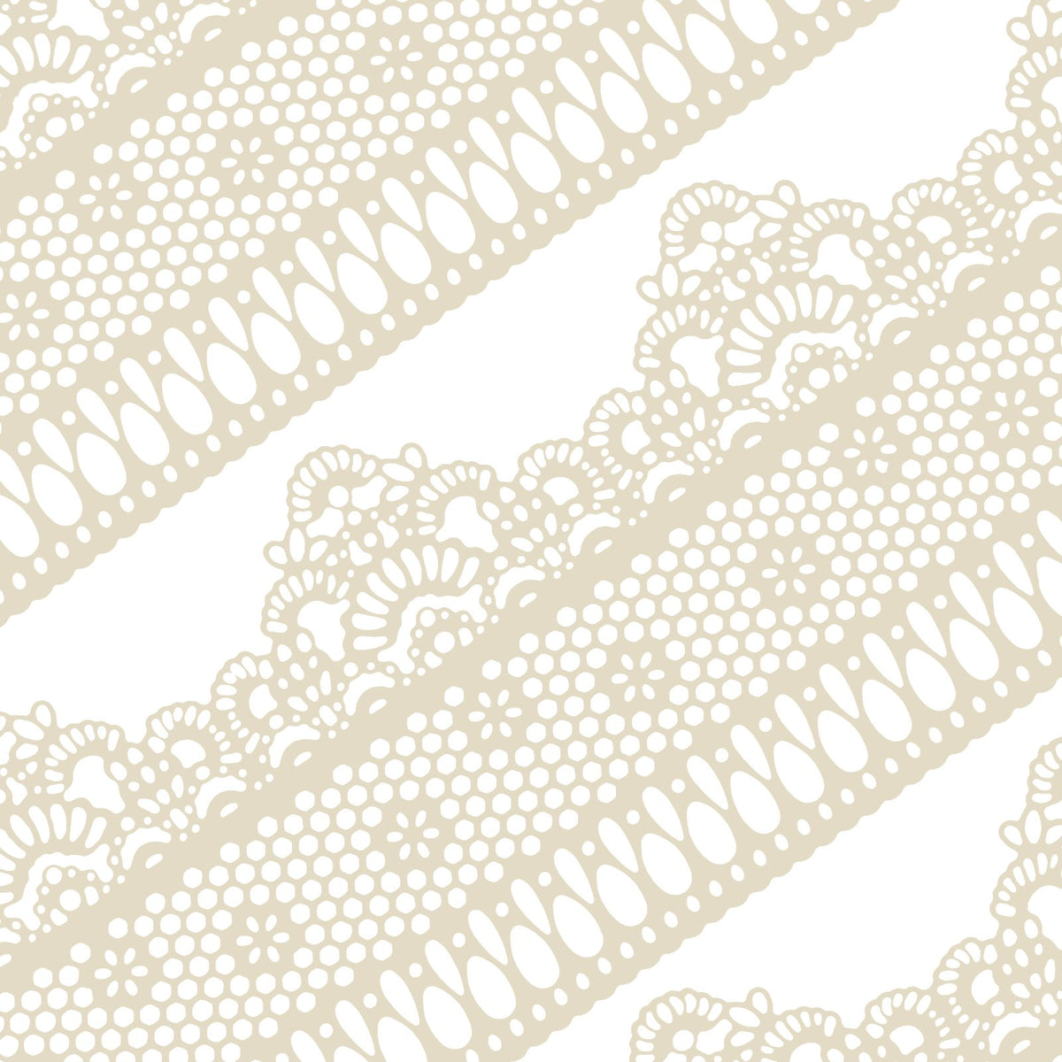 Funshowcase edible lace lattice in daisy ivory for elegant 14-inch cake border