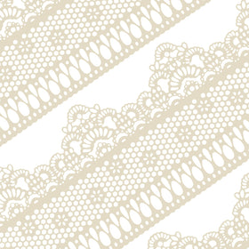 Funshowcase edible lace lattice in daisy ivory for elegant 14-inch cake border