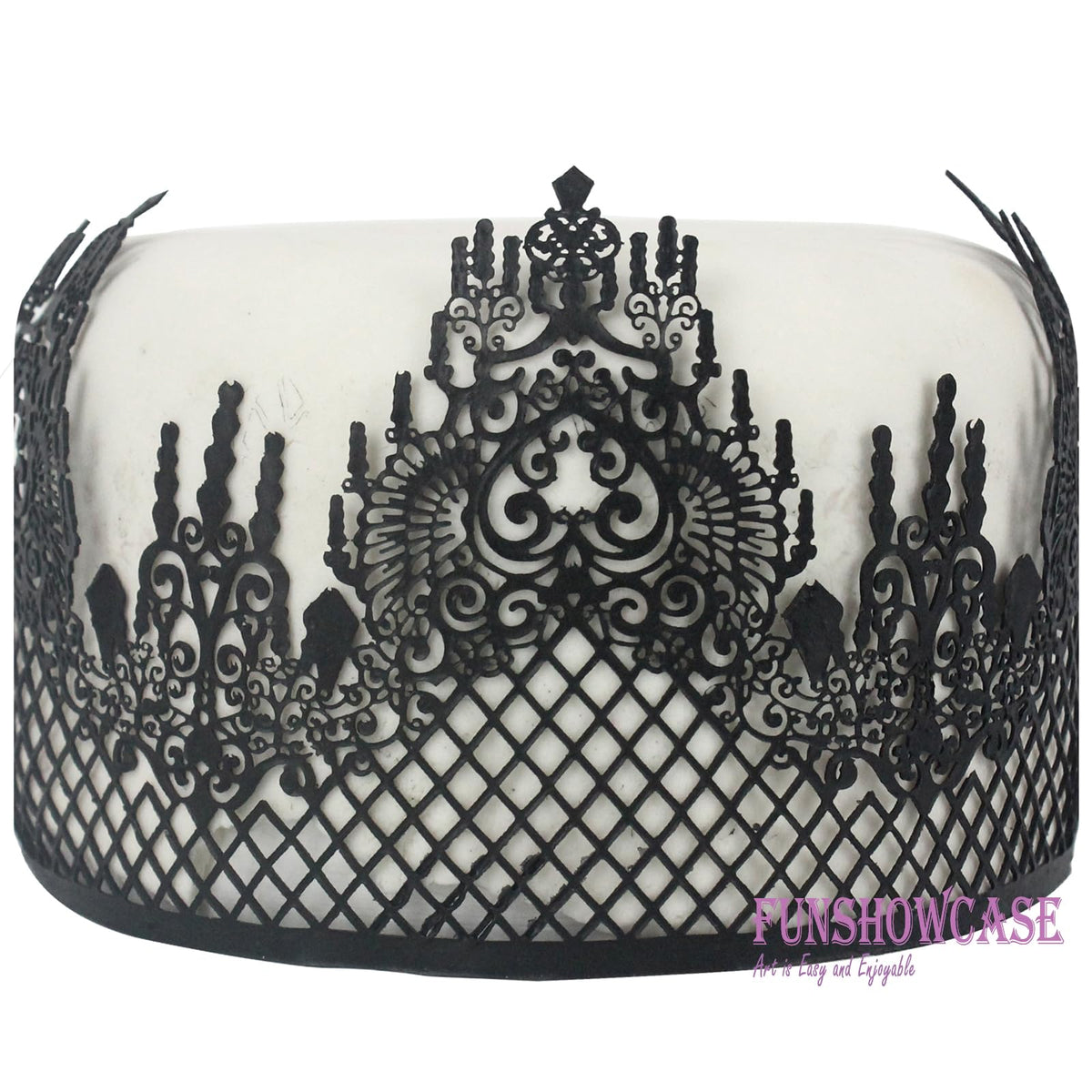 FUNSHOWCASE lace trim for cake creates a delicate border on desserts.