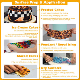 FUNSHOWCASE wafer paper applies easily with simple steps and light sweetness.