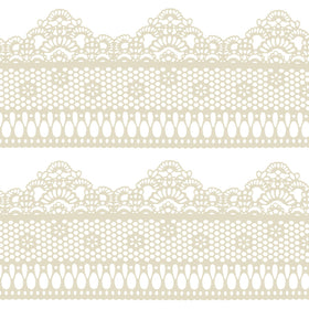 Funshowcase ready-to-use edible lace applied to cake for quick decoration