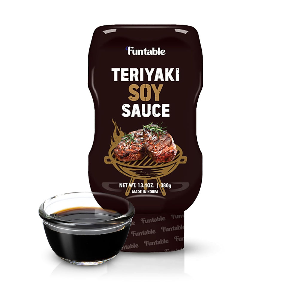 Funtable Teriyaki Sauce bottle ready for quick marinades and glaze.