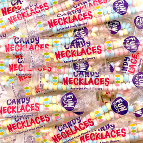 FUNTASTY Candy Necklaces worn as playful accessories before enjoying each sweet bead.