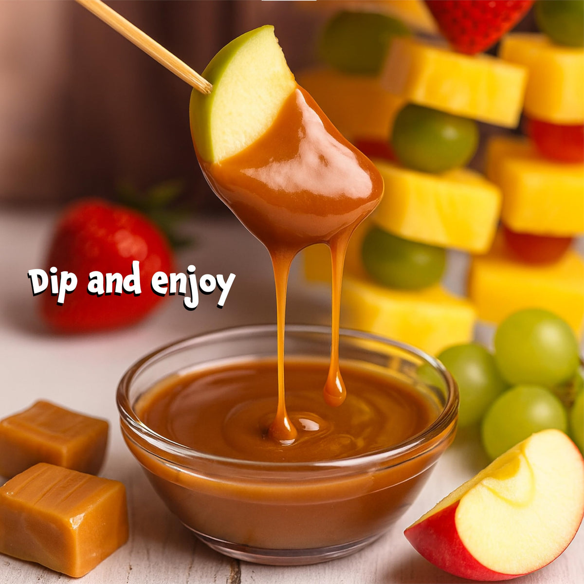 FUNTASTY caramel candies arranged in a serving bowl for gatherings