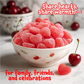 Dessert table featuring FUNTASTY Cherry Hearts for decorative sweetness