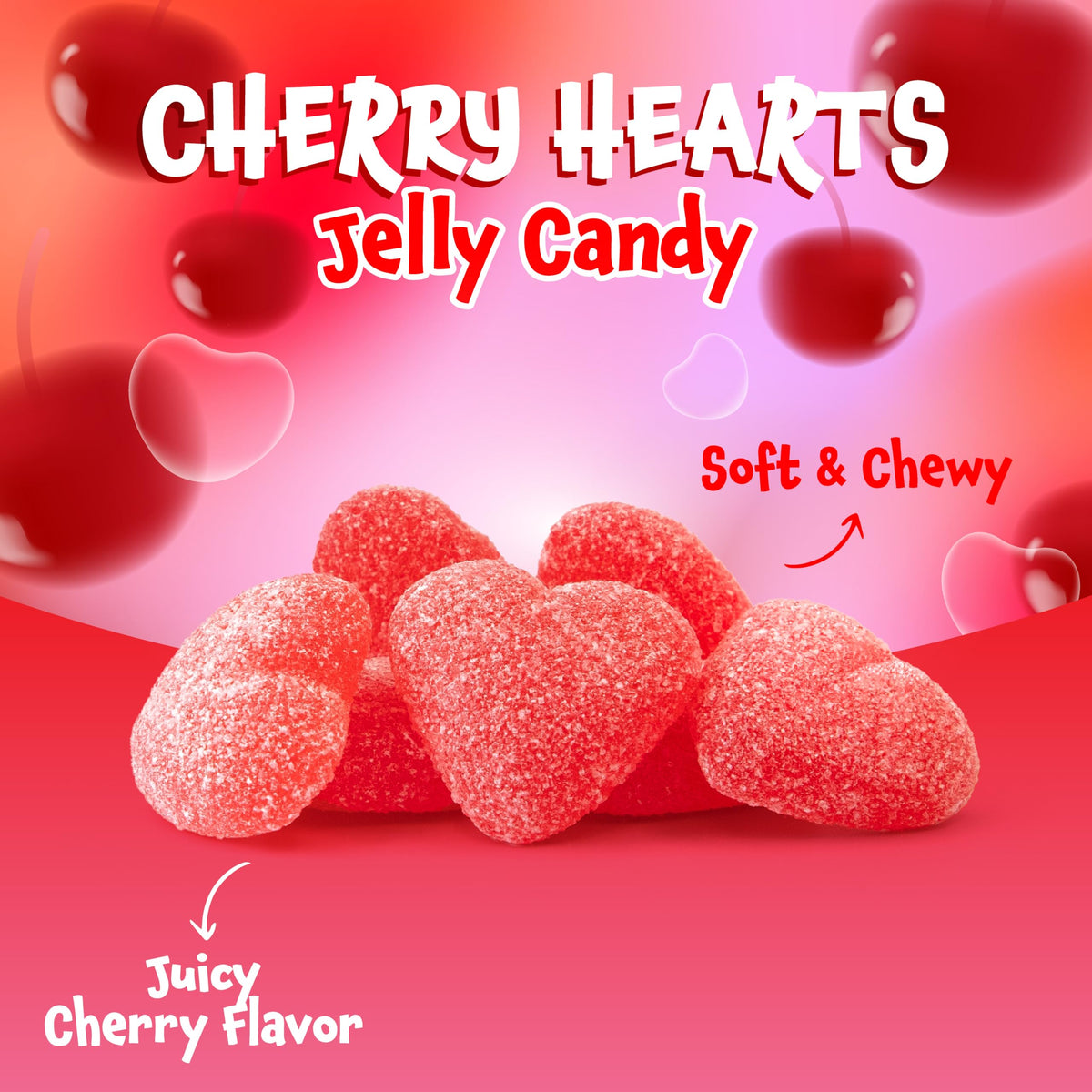 Gift bags accented with FUNTASTY Cherry Hearts for festive gifting