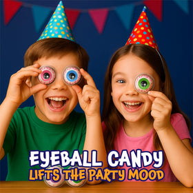 FUNTASTY Eyeballs are individually wrapped for gifting or treat bags.