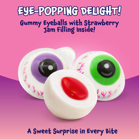 FUNTASTY Eyeballs gummy spooky decor bowl enhances candy bowls and tables.