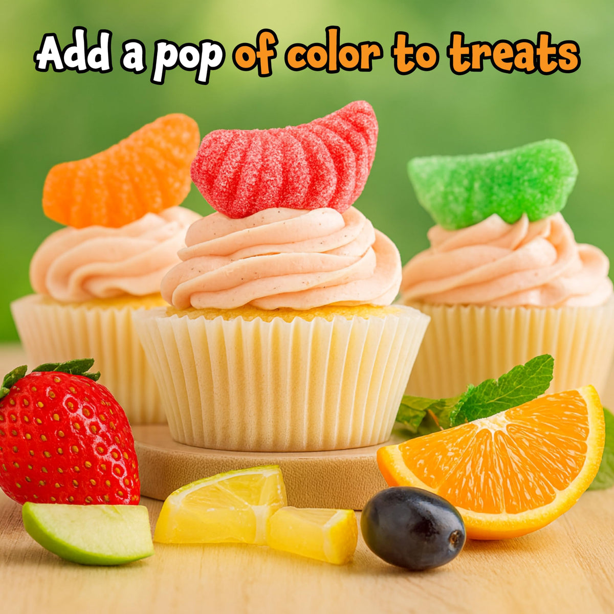 FUNTASTY Fruit Slices cherry wedge adds colorful flair to gift baskets.
