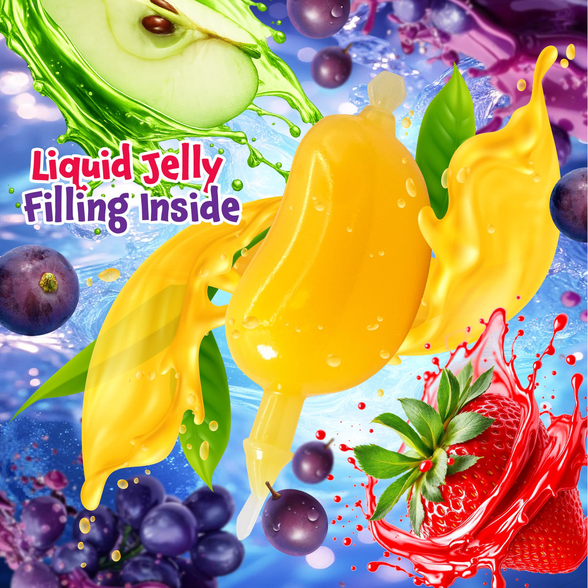 FUNTASTY grape pop jellies in vivid hues for TikTok friendly snacking.