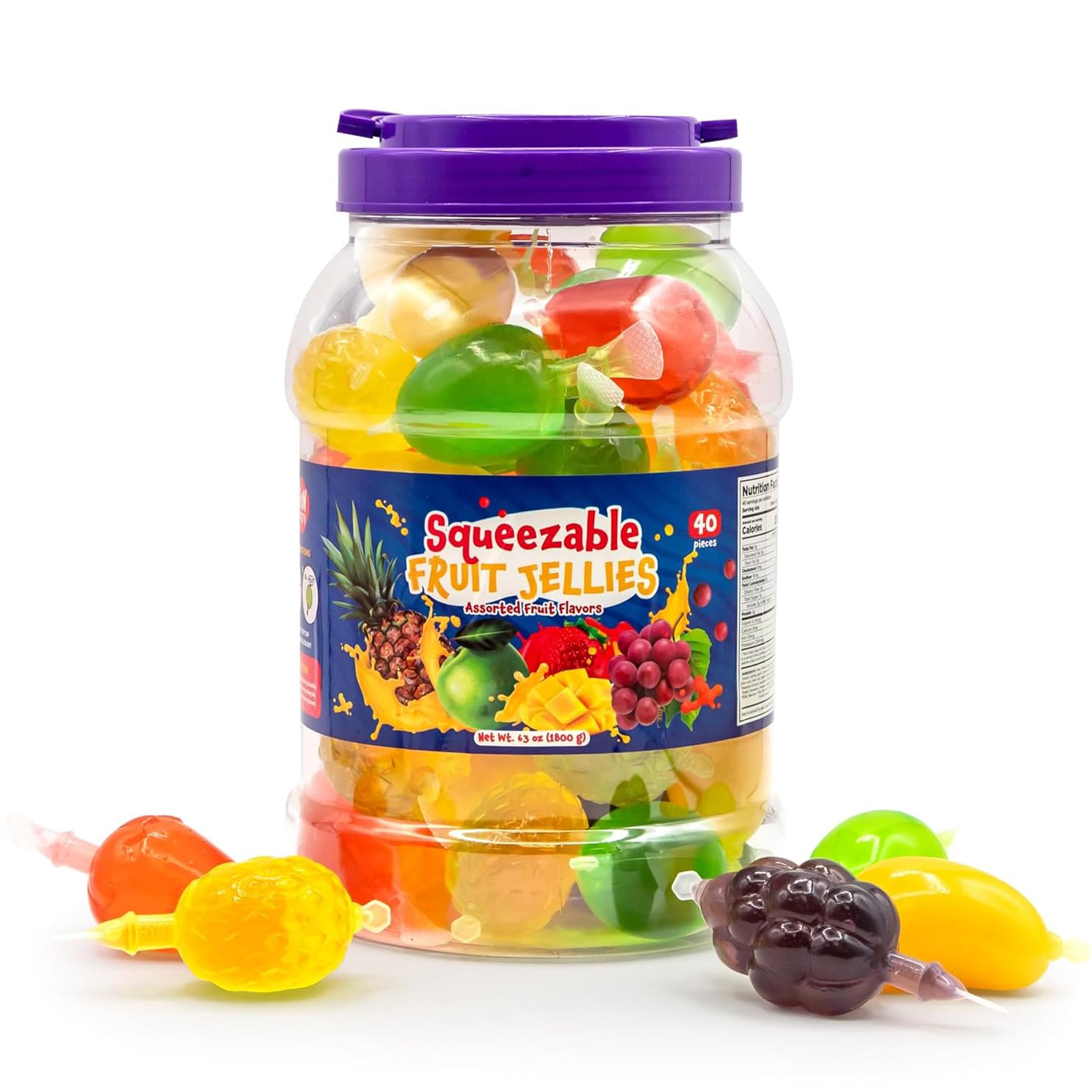 FUNTASTY mango center jelly with juicy liquid core for a playful bite.