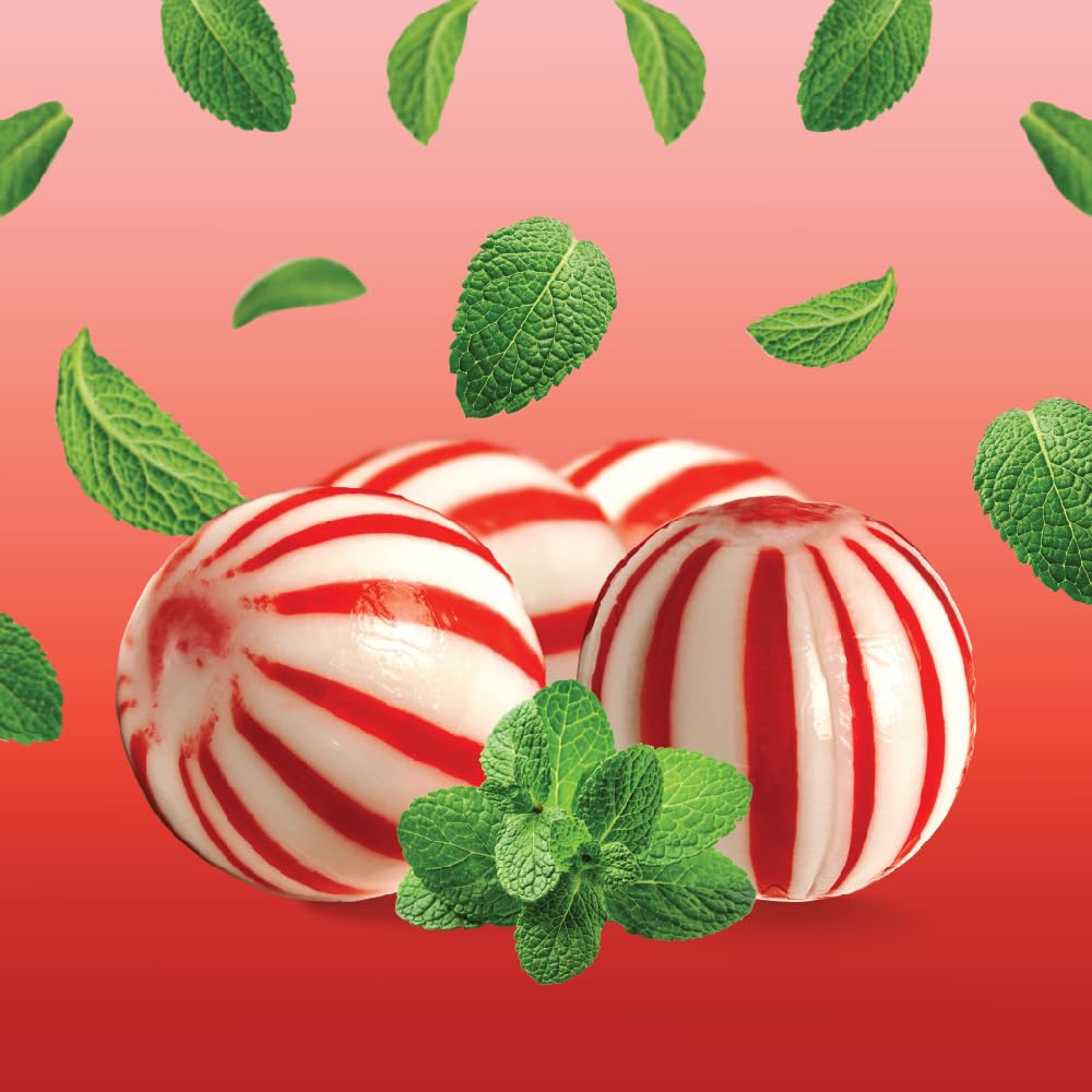 Fresh peppermint flavor with a cooling finish from FUNTASTY Jumbo Mint Balls after meals