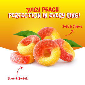 FUNTASTY Peach Rings ideal for parties and gatherings.