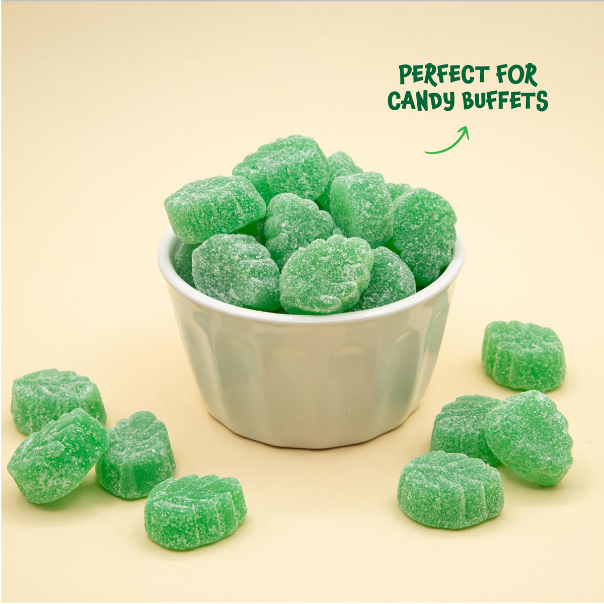 FUNTASTY Spearmint Leaves Candy party buffet ideal for candy tables and displays