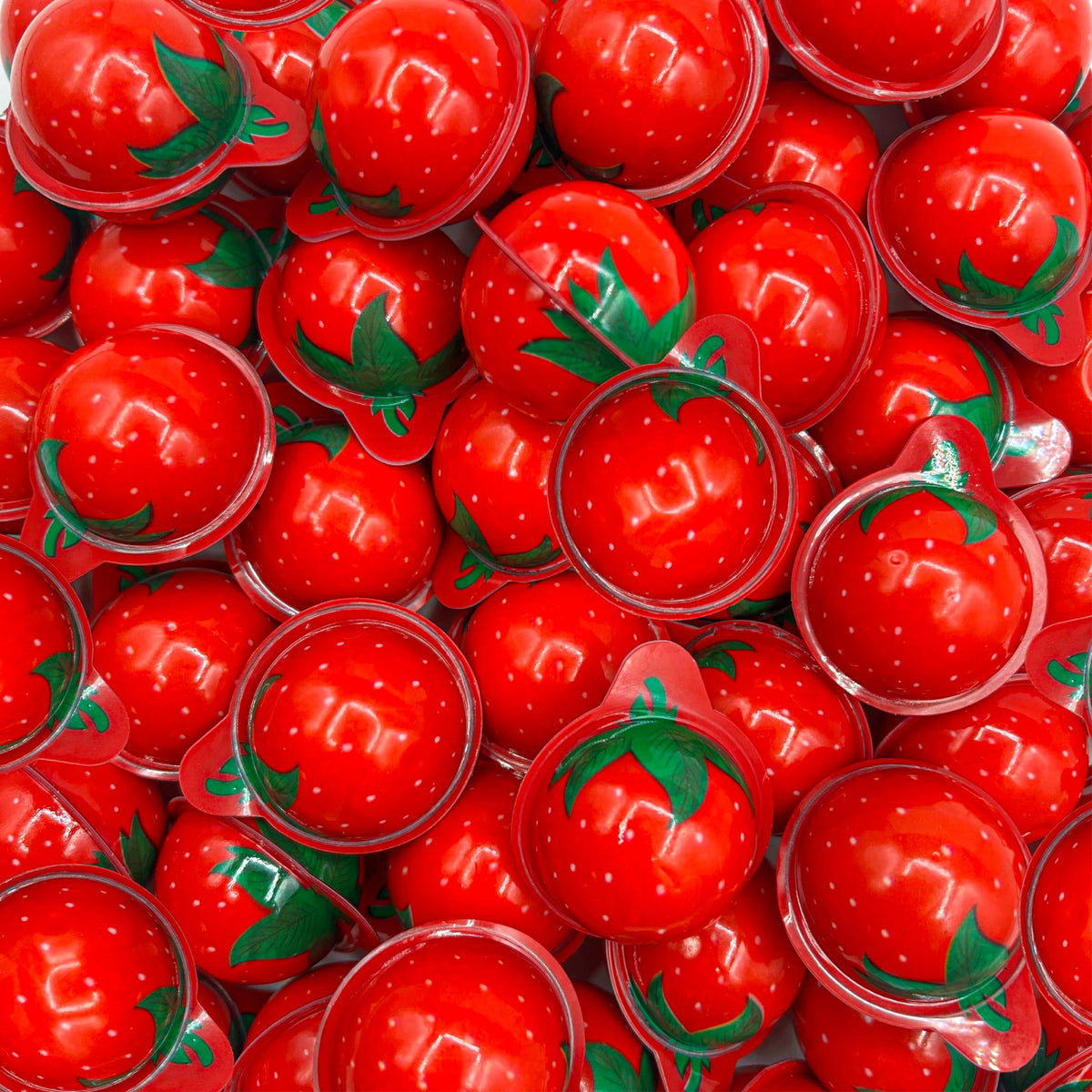 FUNTASTY strawberry gummy candy jelly center, fruity surprise in every bite.