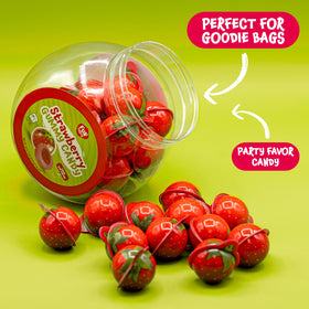 FUNTASTY strawberry gummy candy packaging, 30 pieces in a 19 oz jar.