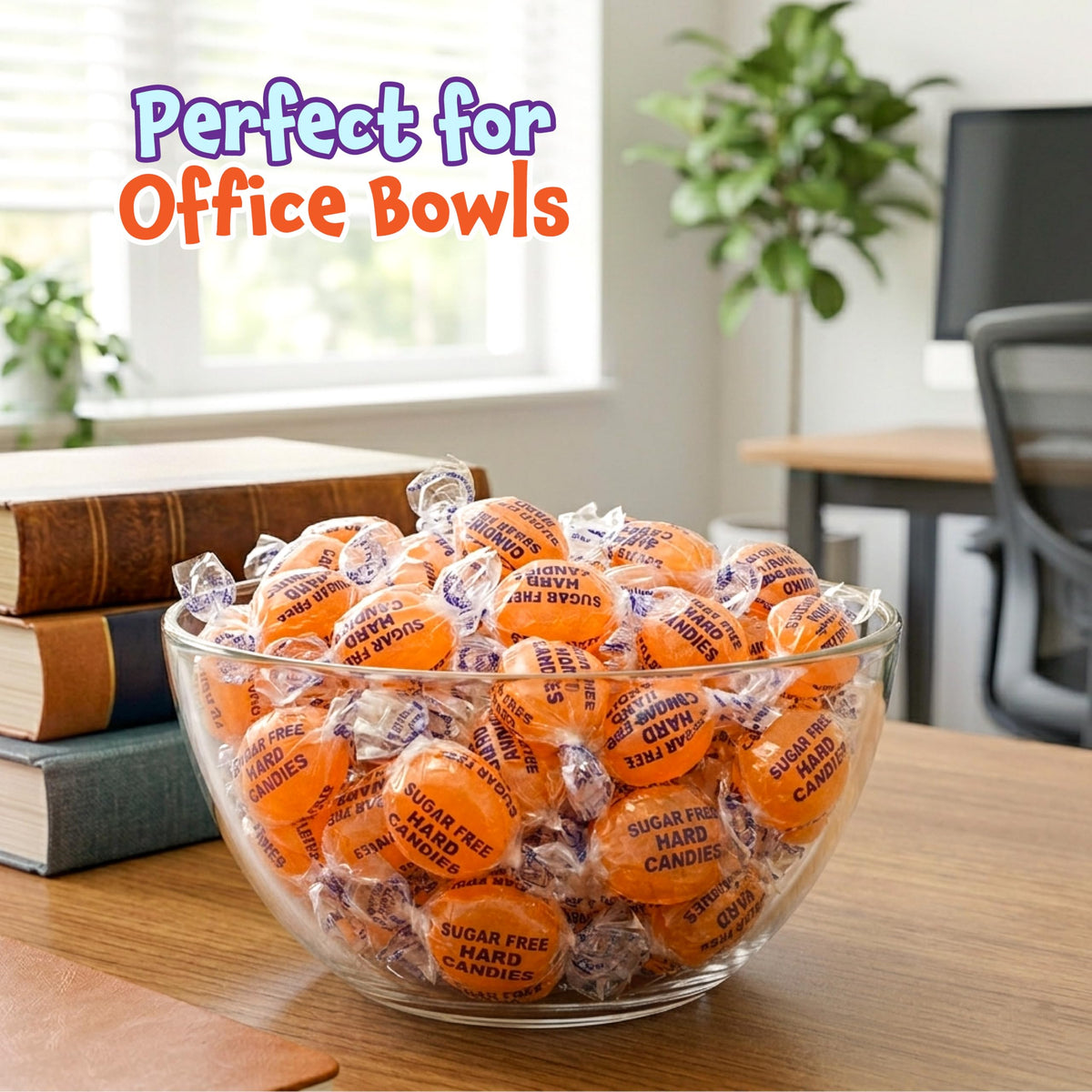 FUNTASTY sugar-free butterscotch wrappers arranged for easy grabbing.