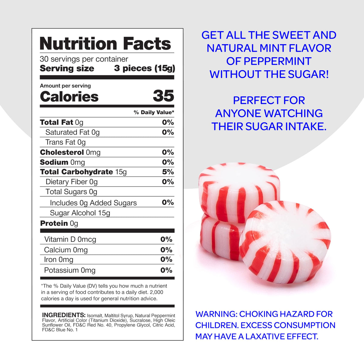 FUNTASTY Sugar Free Starlight Mints, individually wrapped, ideal for on-the-go refreshment.