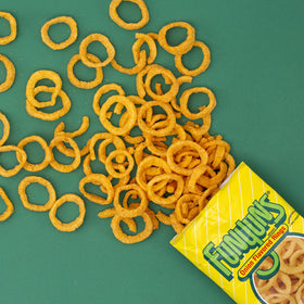 Funyuns on-the-go snack-portability with individual bags for lunch breaks.