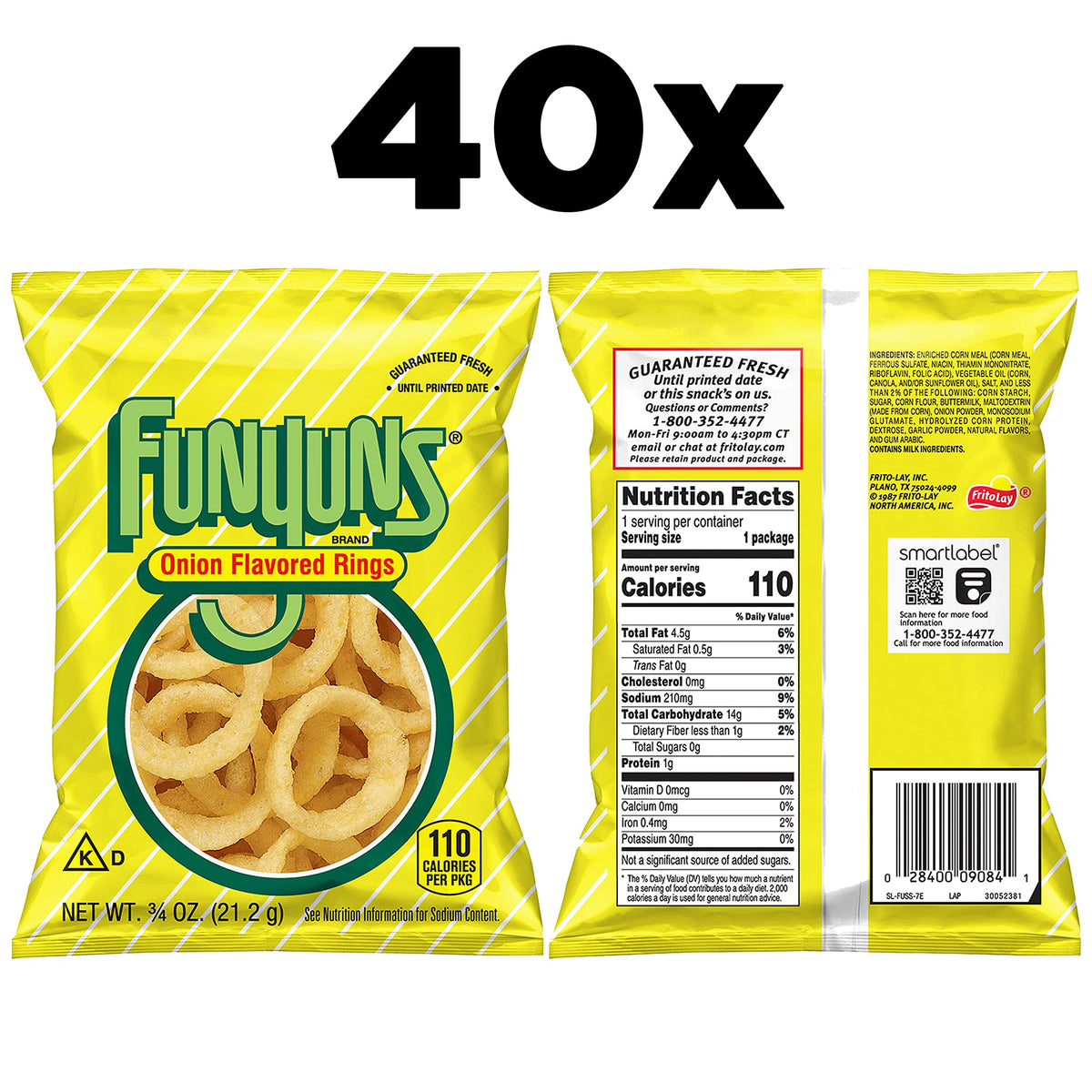 Funyuns Onion Flavored Rings close-up highlights crispy onion crunch texture.