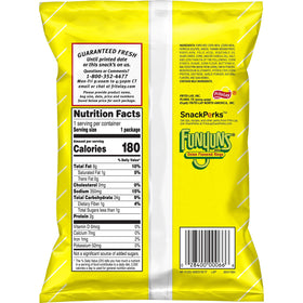 Funyuns pack-64-open closeup demonstrates portable snacking for lunches and outings.