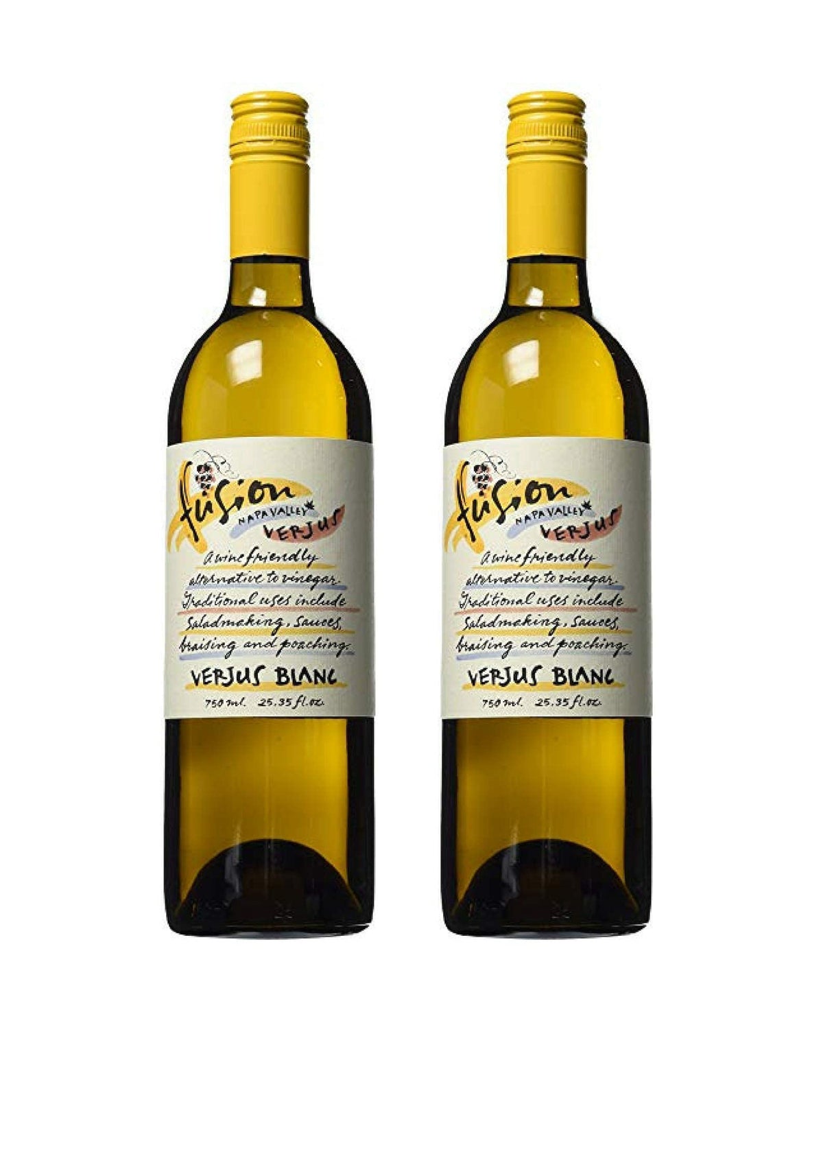 Fusion Napa Valley Verjus Blanc bottle, ideal for bright dressings and deglazing sauces.