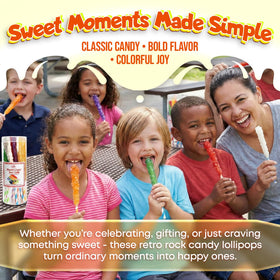 Fusion Select 24 Crystal Rock Candy Sticks kids party favor for colorful celebrations
