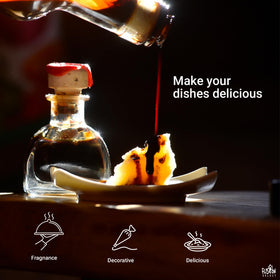 Pantry-ready bottle of Fusion Select black vinegar with long shelf life