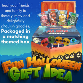 Fusion Select alien lollipops hero shot showcases fun Halloween treat.